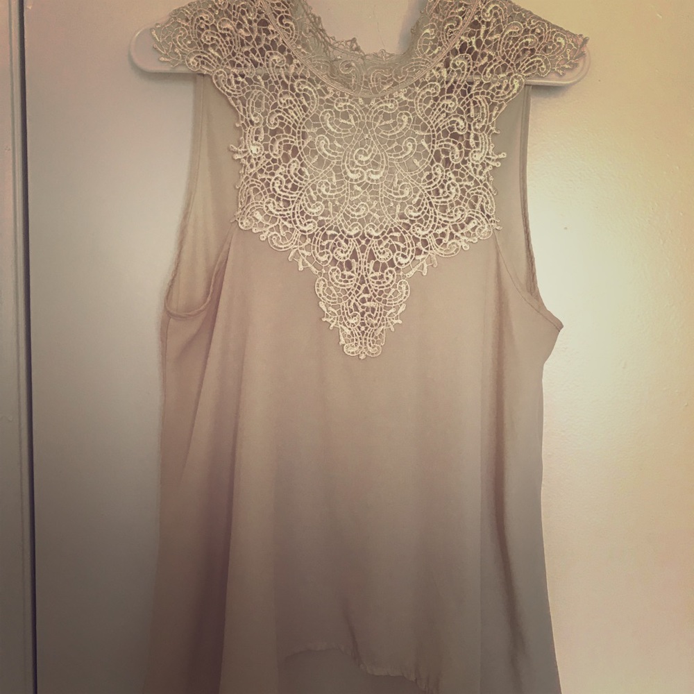 TJMaxx ivory lace blouse- Size-large